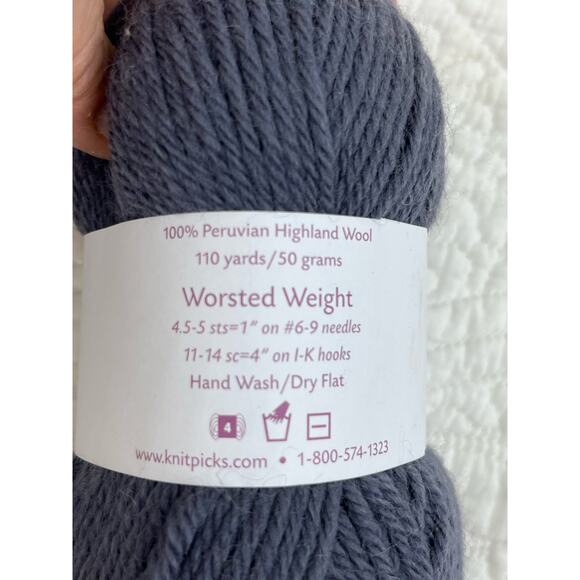 Lot of 2-Sk Wool of the Andes, Peruvian Highland Wool, Worsted, Myst - Picture 6 of 7